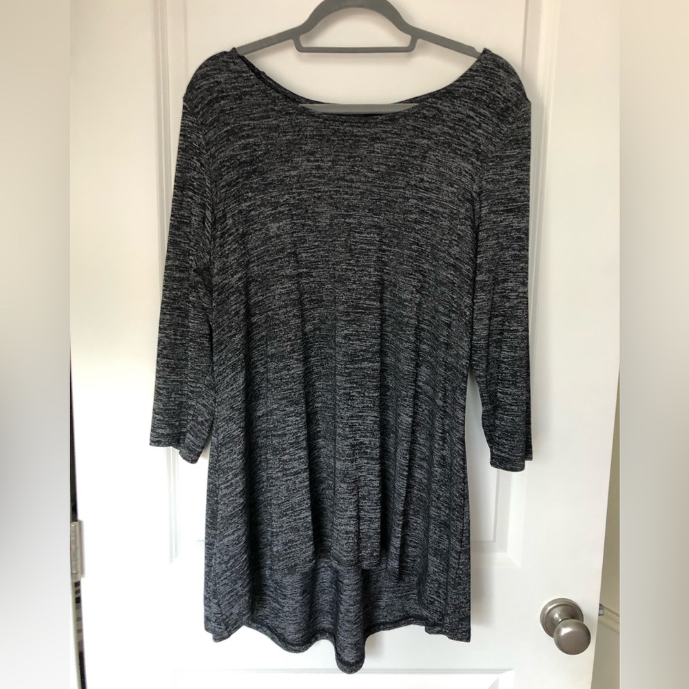 New! Lildy Brand 3/4 Sleeve Tunic, Dark Grey, Size L-XL